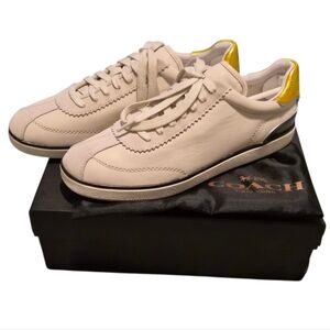 Coach Gold And Silver Silver Sneakers C113 New In Box Size 7M